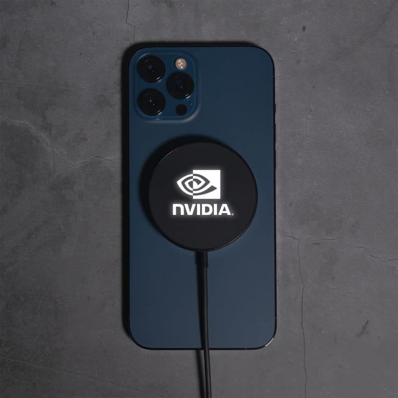 Custom MagLED - 15W Qi Wireless charger with light up logo display - 2