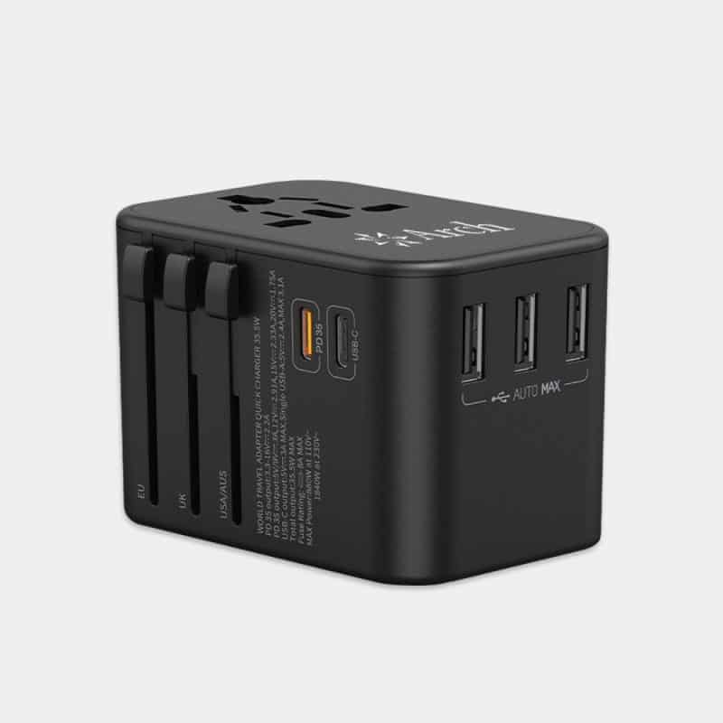 Custom Expedition 4.0 - Universal Travel Adapter Featuring 35w USB-C Port - 4