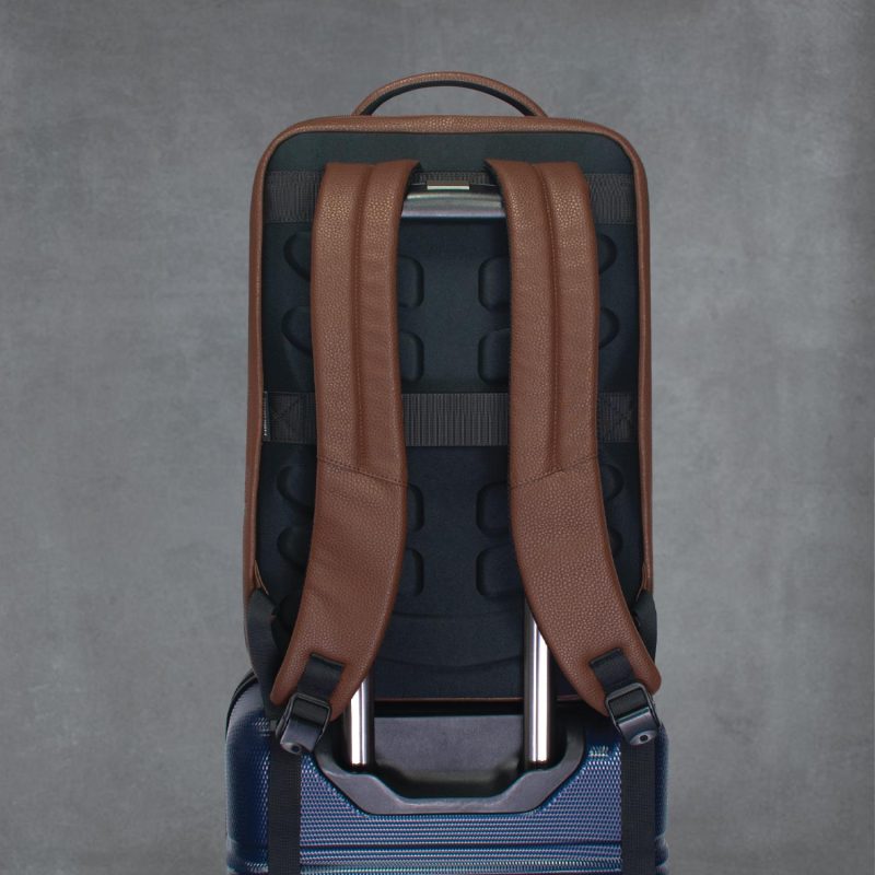 Custom Oxford - 16" Laptop Backpack with Luggage Strap - 2