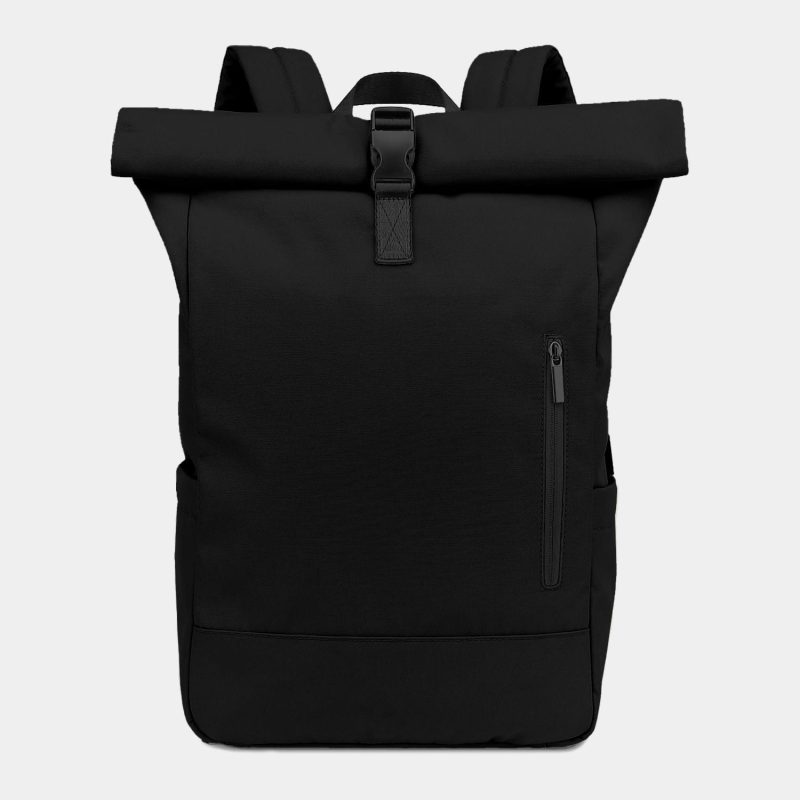 Custom Malibu - Roll Top Laptop Backpack (Black) - 1