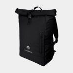 Custom Malibu - Roll Top Laptop Backpack (Black) - 2