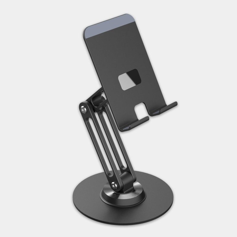 Custom Evo XL - Aluminum Phone and Tablet Stand Featuring Adjustable Height and Rotating Base - 1