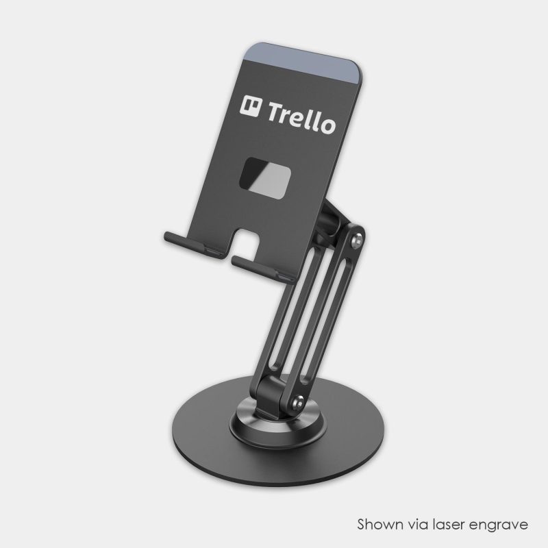 Custom Evo XL - Aluminum Phone and Tablet Stand Featuring Adjustable Height and Rotating Base