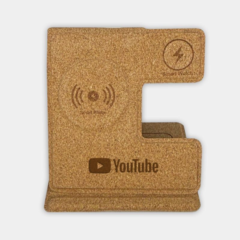 Custom Cork Qi - 3-in-1 Eco Friendly Wireless charger [Clearance] - 3