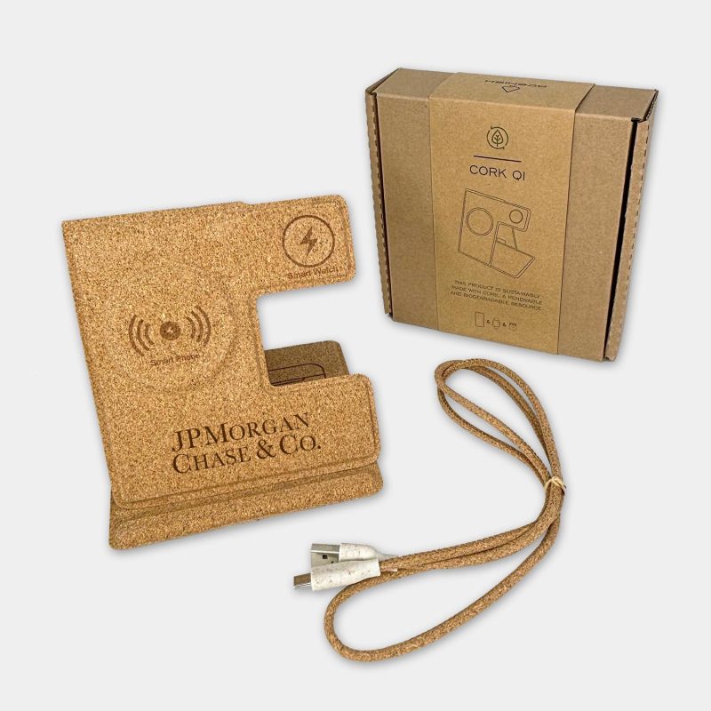 Custom Cork Qi - 3-in-1 Eco Friendly Wireless charger [Clearance] - 5