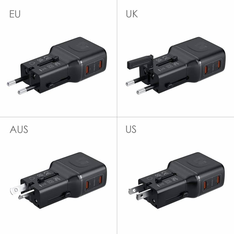 Custom Voyager (GaN) - Int'l Travel Adapter - 2